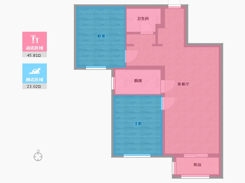 北京-北京市-未来逸园-70.99-户型库-动静分区