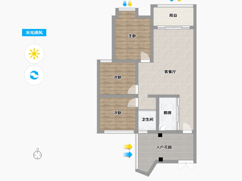 广西壮族自治区-来宾市-金霖华庭-79.00-户型库-采光通风