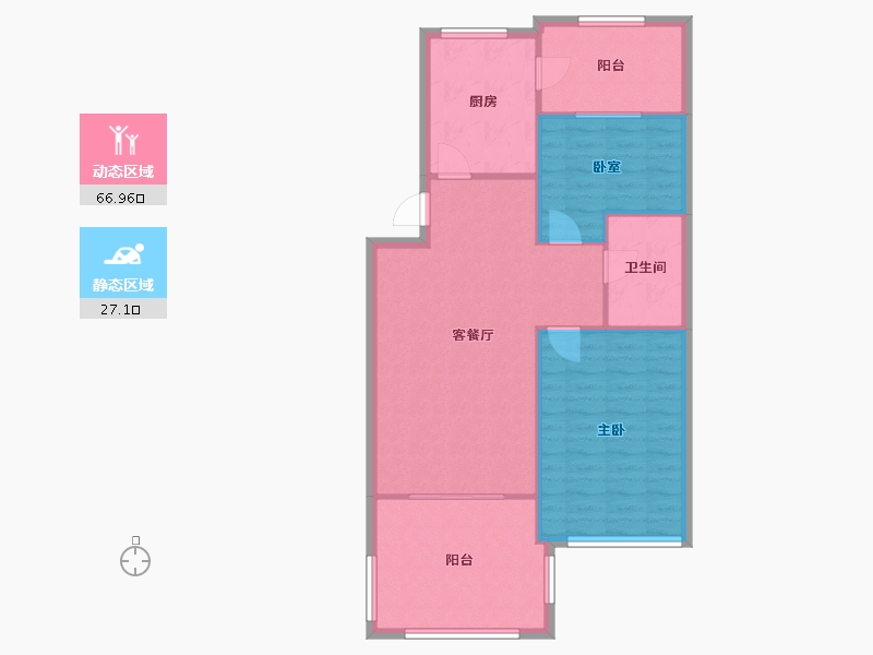 天津-天津市-贻成东园-65.00-户型库-动静分区