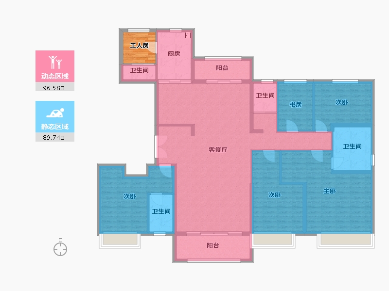 河北省-石家庄市-碧桂园天誉-172.67-户型库-动静分区