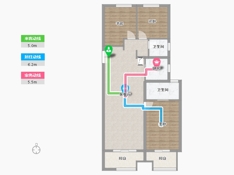 河南省-郑州市-正弘青云筑-101.00-户型库-动静线