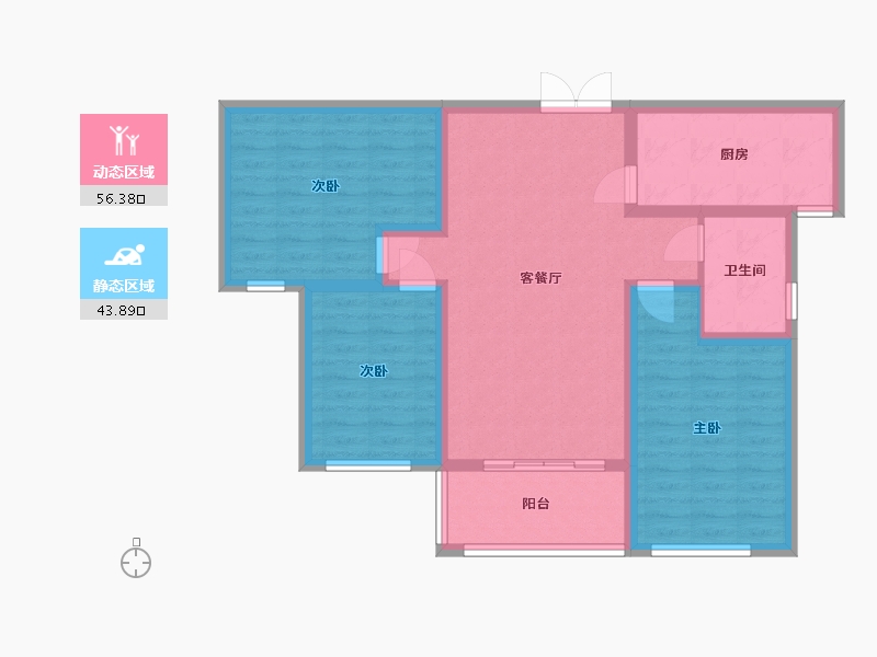 山东省-济宁市-水岸雅居-108.00-户型库-动静分区