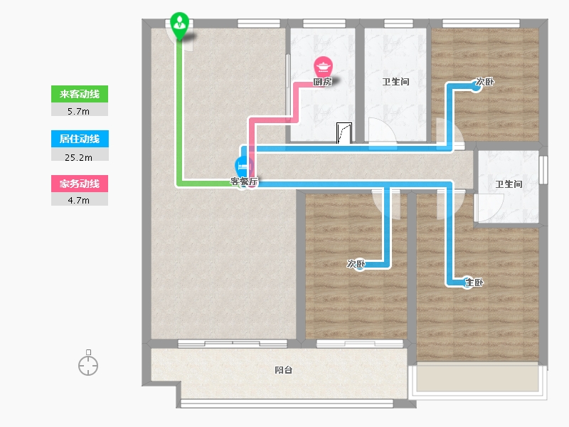 山东省-菏泽市-佳和诚园-102.60-户型库-动静线