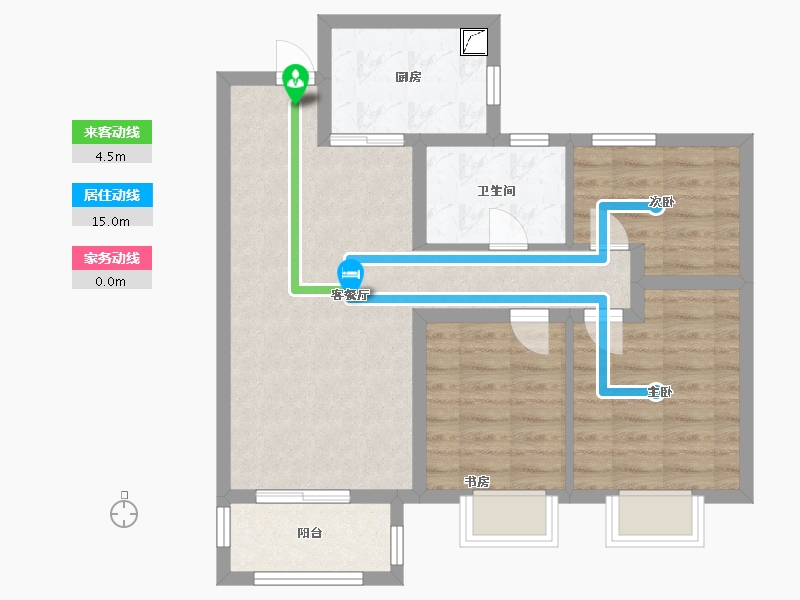 河南省-焦作市-郑北 孔雀城-98.00-户型库-动静线