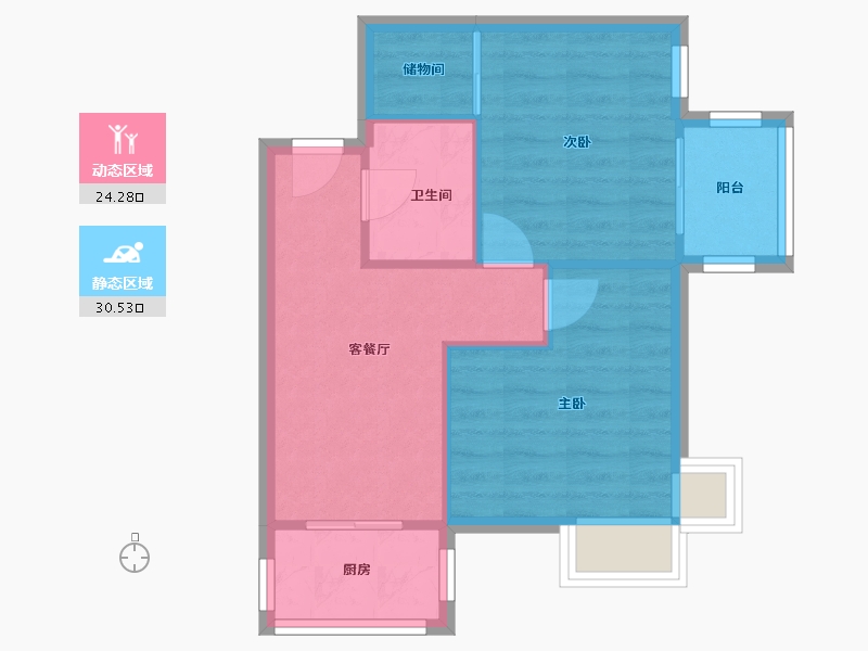 天津-天津市-东瑞家园-72.00-户型库-动静分区