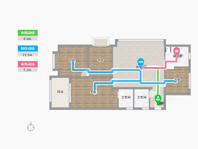 浙江省-衢州市-观棠府-104.00-户型库-动静线