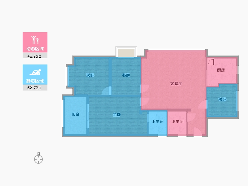 浙江省-衢州市-观棠府-104.00-户型库-动静分区