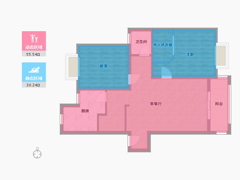 上海-上海市-康博佳苑-81.00-户型库-动静分区