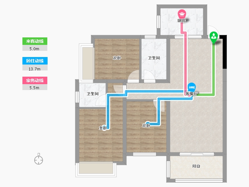 湖南省-株洲市-居乐云雅苑-109.10-户型库-动静线