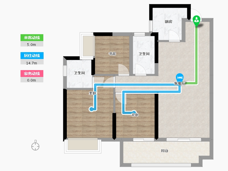 广西壮族自治区-贵港市-吾悦和府-87.08-户型库-动静线