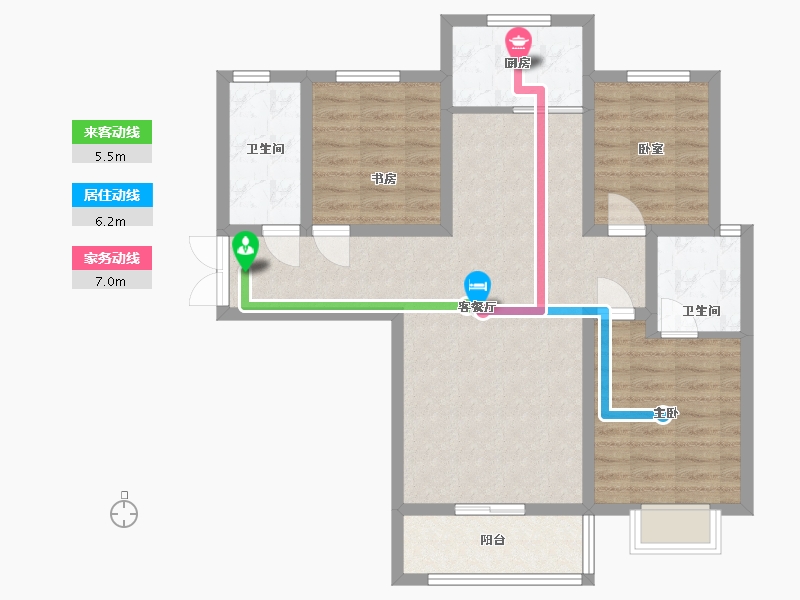 山西省-运城市-博雅瑞景华府-97.00-户型库-动静线