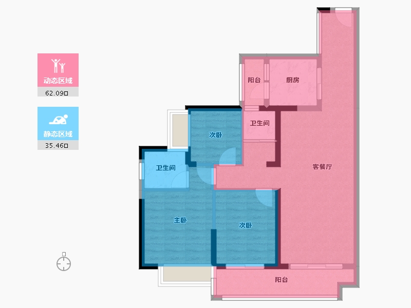 湖南省-湘潭市-碧桂园天玺-100.00-户型库-动静分区