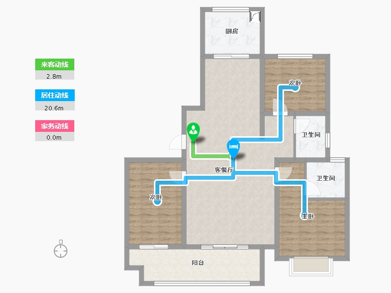 山东省-济宁市-如意吉祥城二期-110.00-户型库-动静线