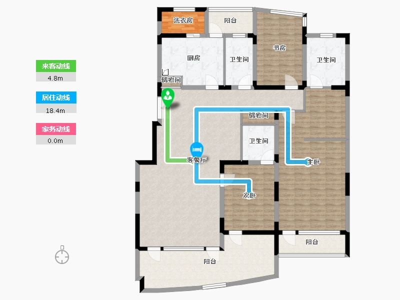 上海-上海市-天安花园-165.00-户型库-动静线