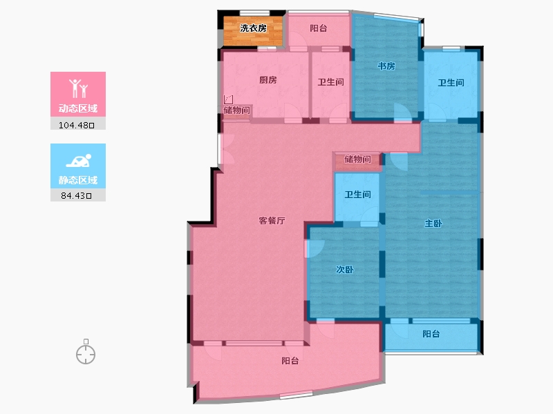 上海-上海市-天安花园-165.00-户型库-动静分区