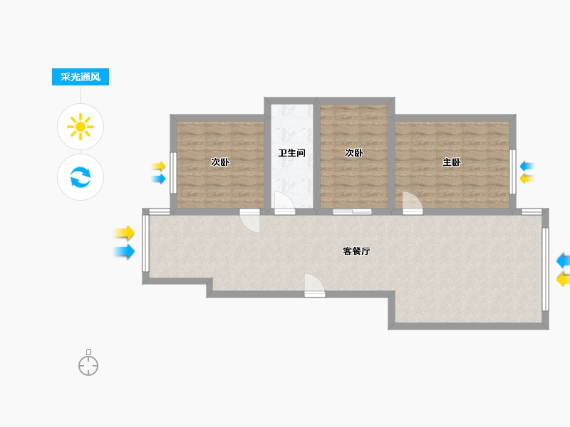 辽宁省-葫芦岛市-水岸明珠-91.00-户型库-采光通风