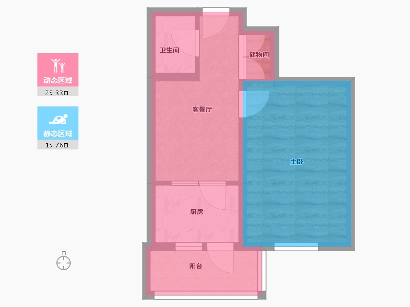 北京-北京市-展春园小区-36.30-户型库-动静分区