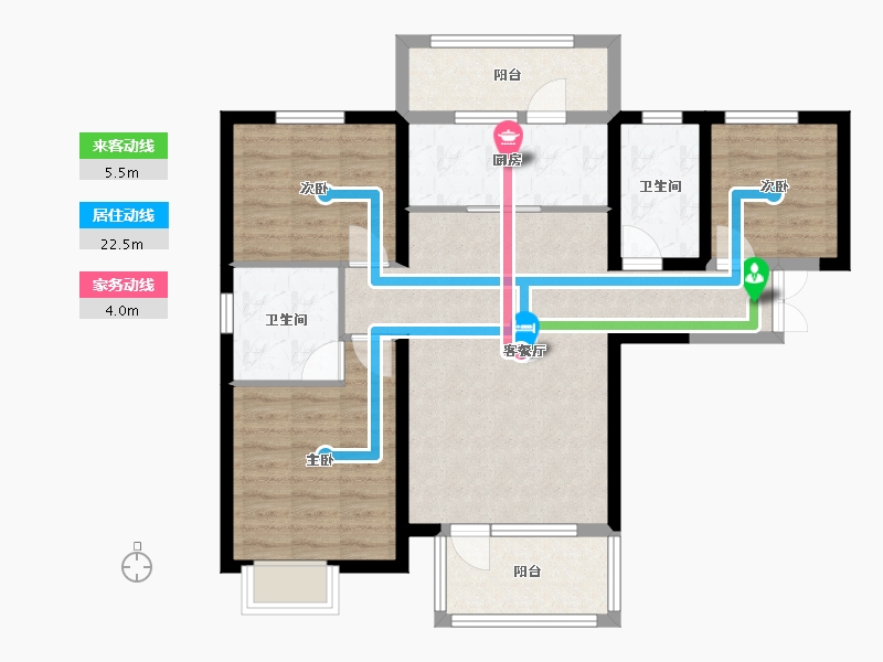 河北省-廊坊市-锦园-87.00-户型库-动静线