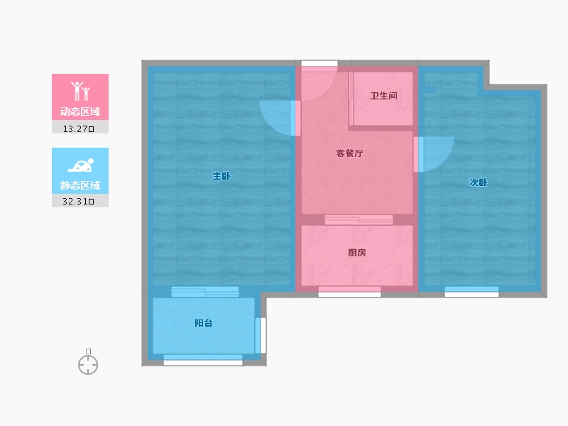 北京-北京市-小关东里8号院-38.30-户型库-动静分区