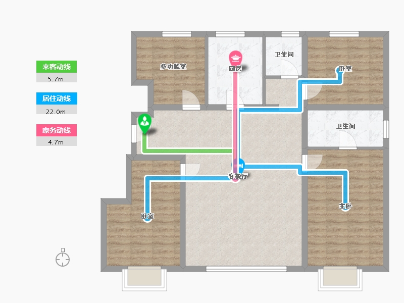 北京-北京市-朝阳壹墅-120.00-户型库-动静线