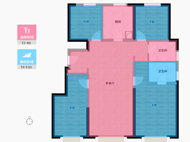 北京-北京市-禧悦学府-118.00-户型库-动静分区