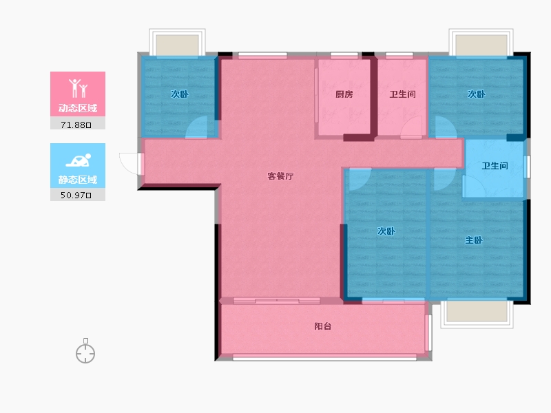 湖南省-永州市-吉瑞园-118.00-户型库-动静分区