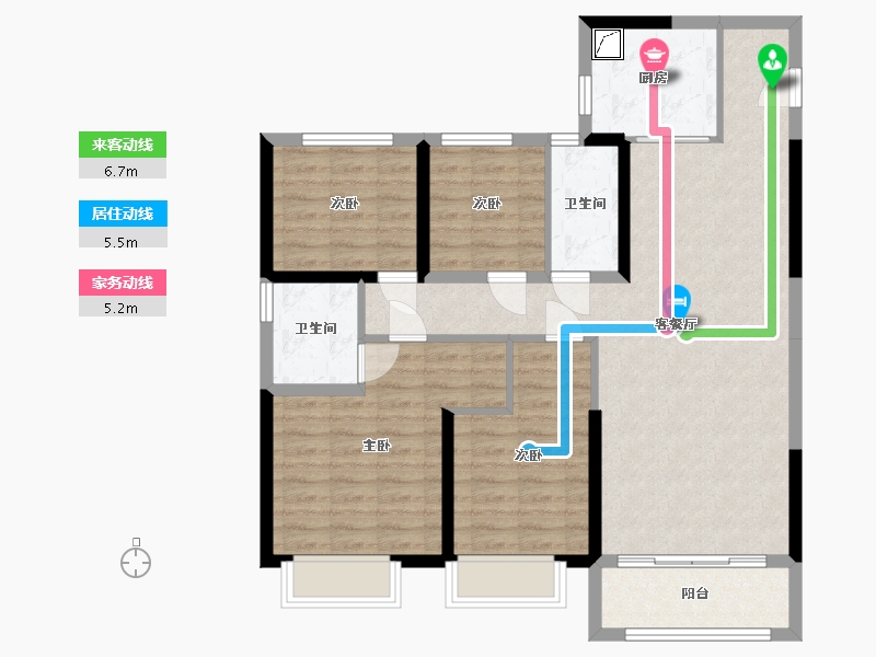 河北省-石家庄市-碧桂园-108.00-户型库-动静线