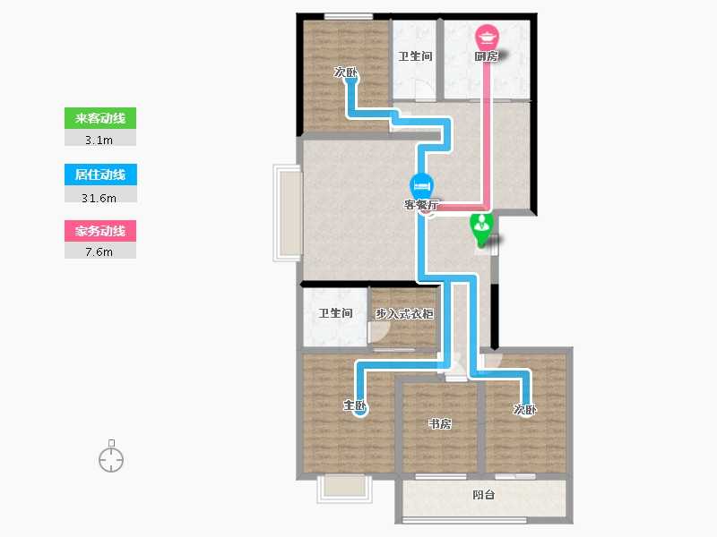 山西省-晋中市-西城小区-162.00-户型库-动静线