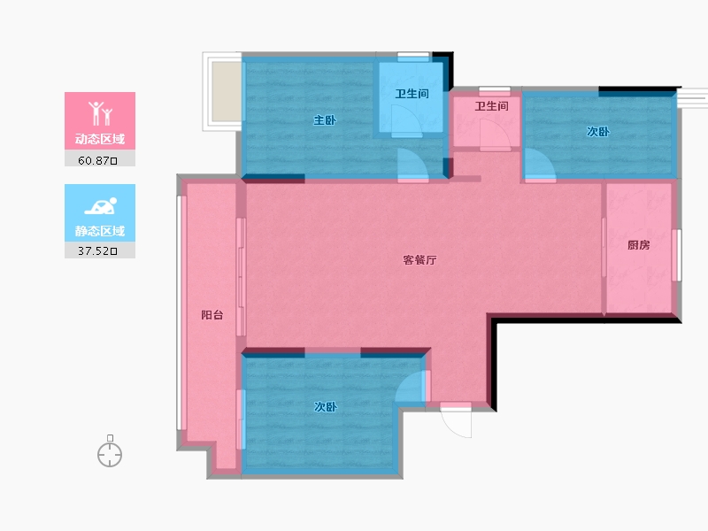 河南省-南阳市-花漾美郡-90.00-户型库-动静分区