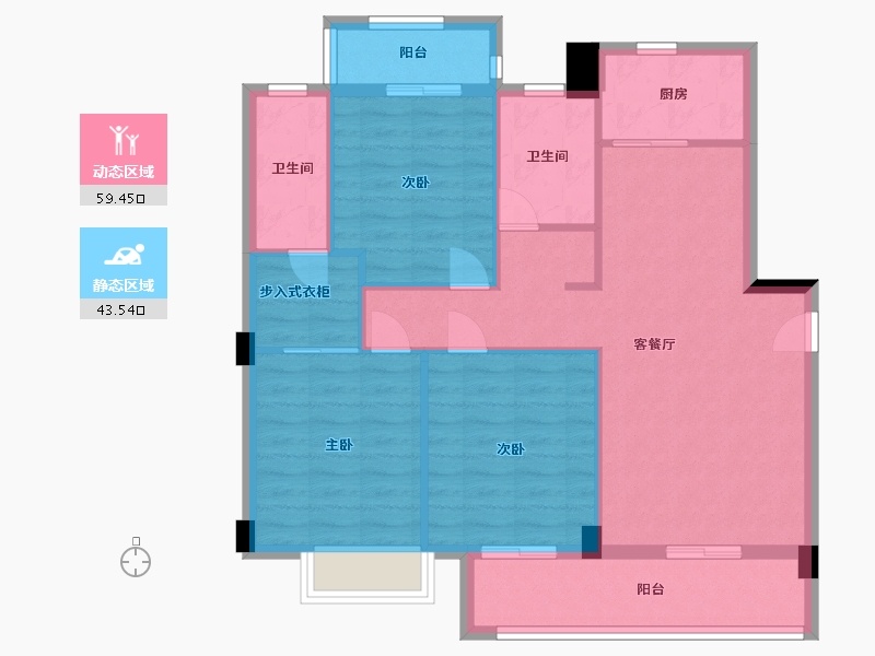 福建省-龙岩市-江南名府-93.00-户型库-动静分区