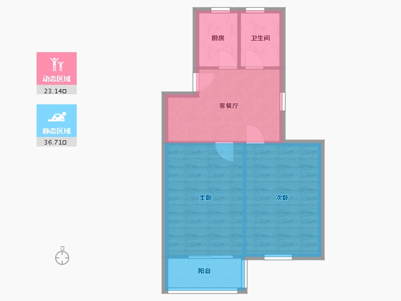 上海-上海市-古美七村社区-66.00-户型库-动静分区