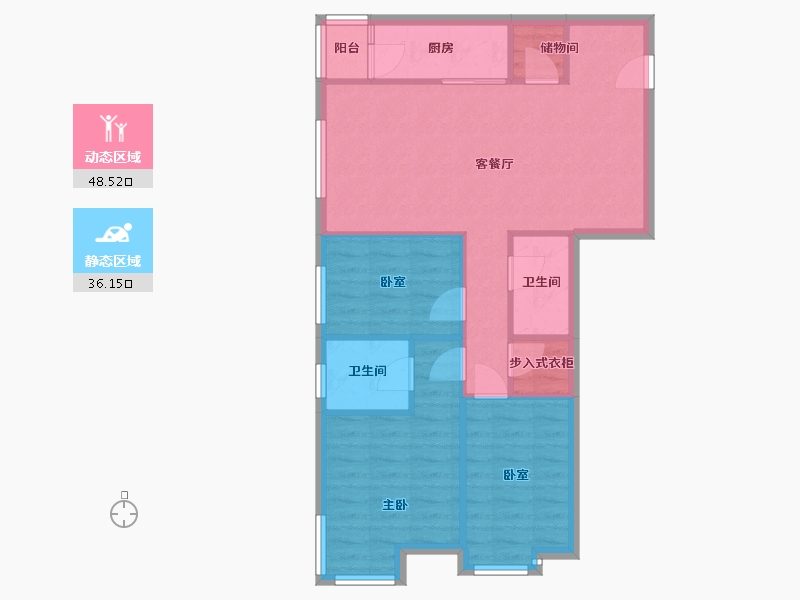 北京-北京市-财富东方-129.00-户型库-动静分区