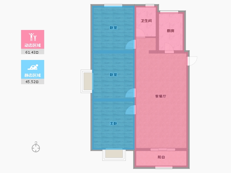 山东省-济宁市-刘官庄-96.00-户型库-动静分区