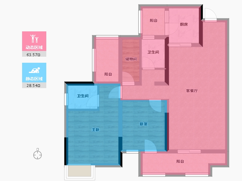 四川省-巴中市-印江洲-102.00-户型库-动静分区