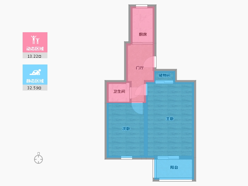 北京-北京市-西罗园-47.50-户型库-动静分区