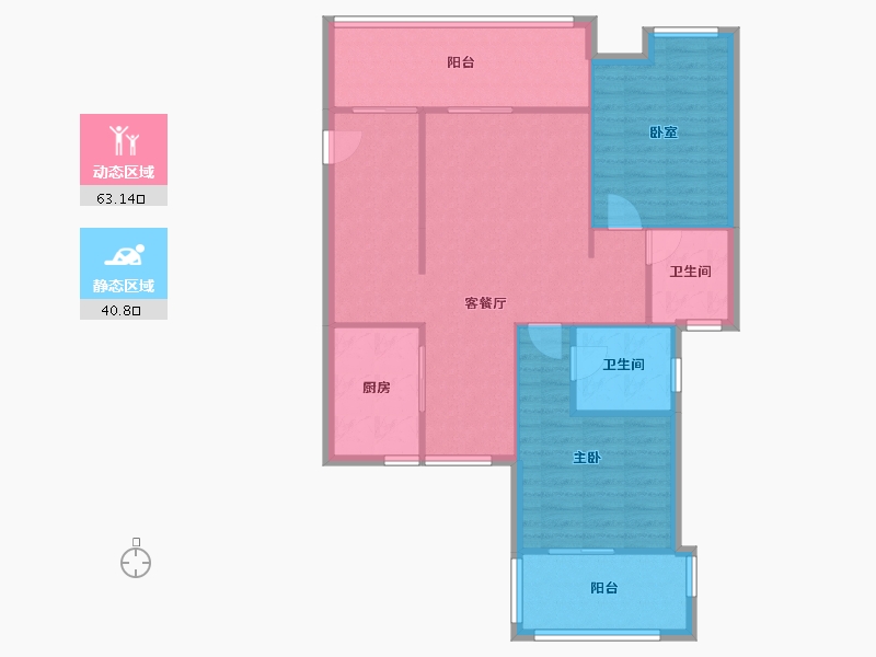 海南省-海口市-中弘西岸首府-北园-88.00-户型库-动静分区