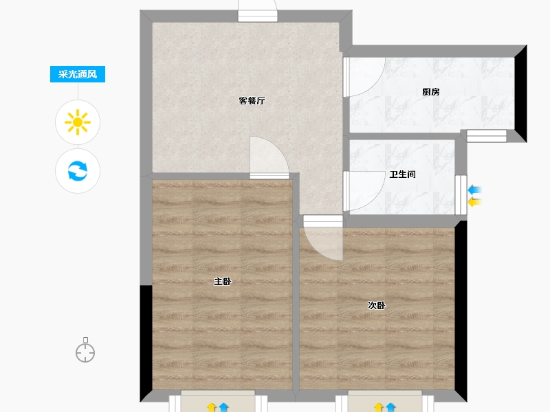 吉林省-长春市-德辉首府-49.00-户型库-采光通风