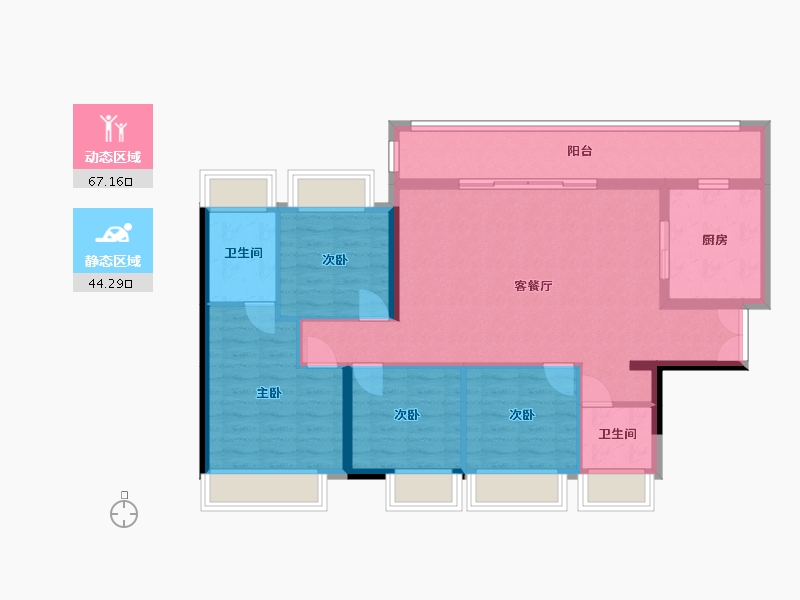 贵州省-贵阳市-中天·吾乡-110.00-户型库-动静分区