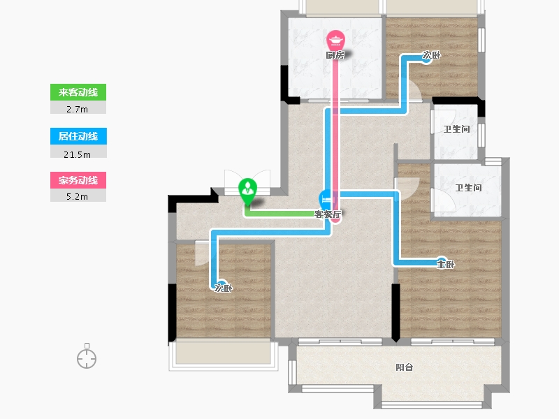 安徽省-阜阳市-东湖世纪城3区-92.00-户型库-动静线