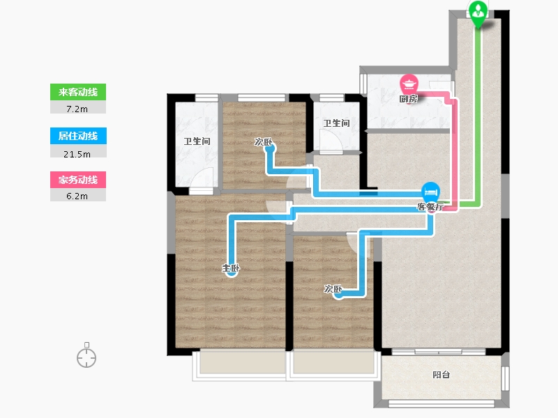 河南省-郑州市-亚星双河居-94.73-户型库-动静线