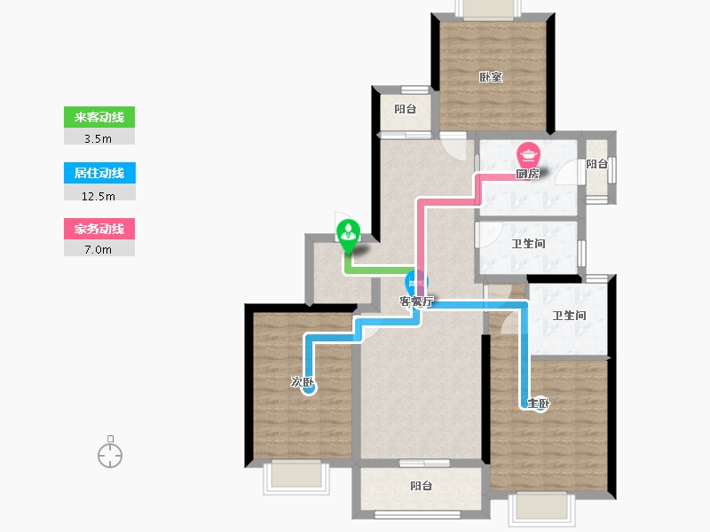 上海-上海市-中皇外滩锦源-103.00-户型库-动静线