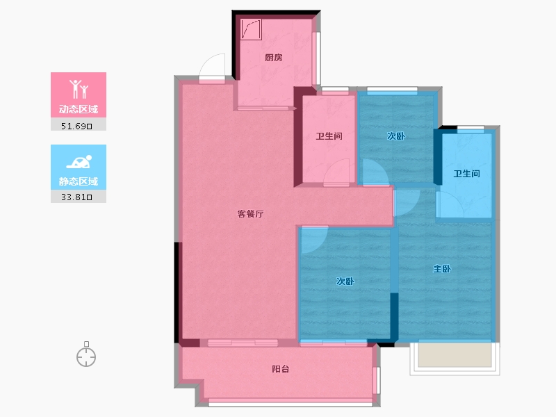 贵州省-贵阳市-海伦堡-80.00-户型库-动静分区