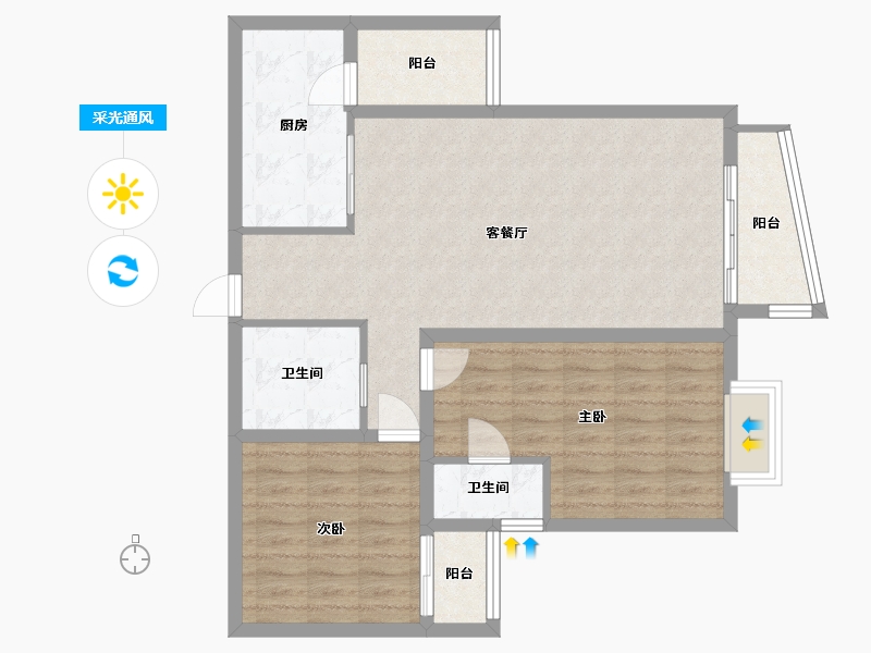 上海-上海市-中远两湾城-95.00-户型库-采光通风