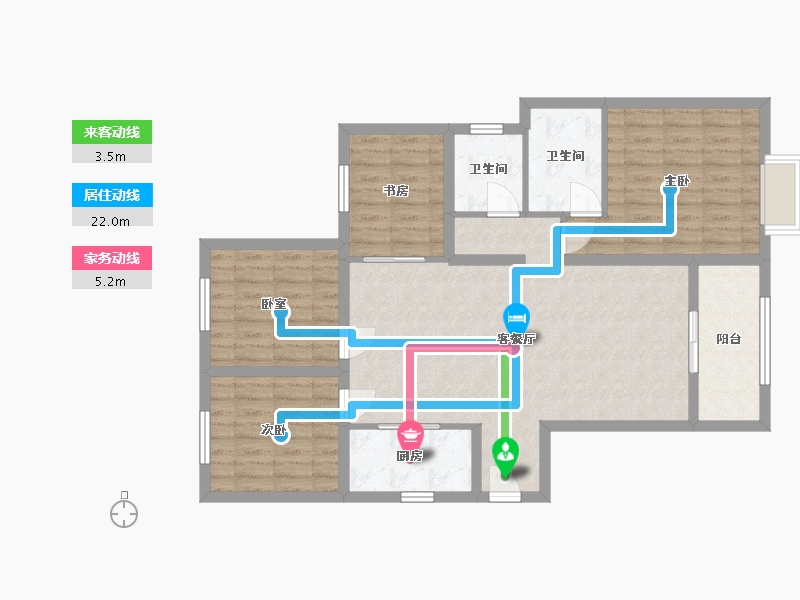 福建省-泉州市-世茂御龙府-79.80-户型库-动静线