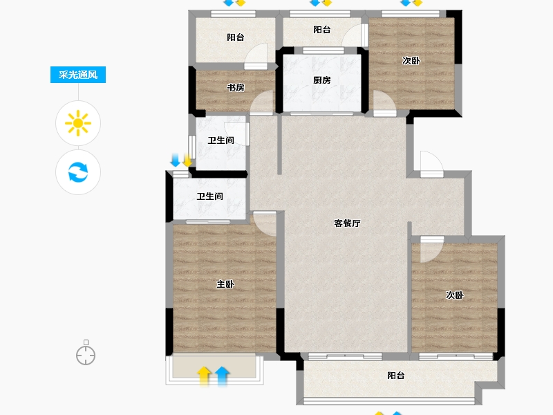 广东省-韶关市-中梁-114.50-户型库-采光通风