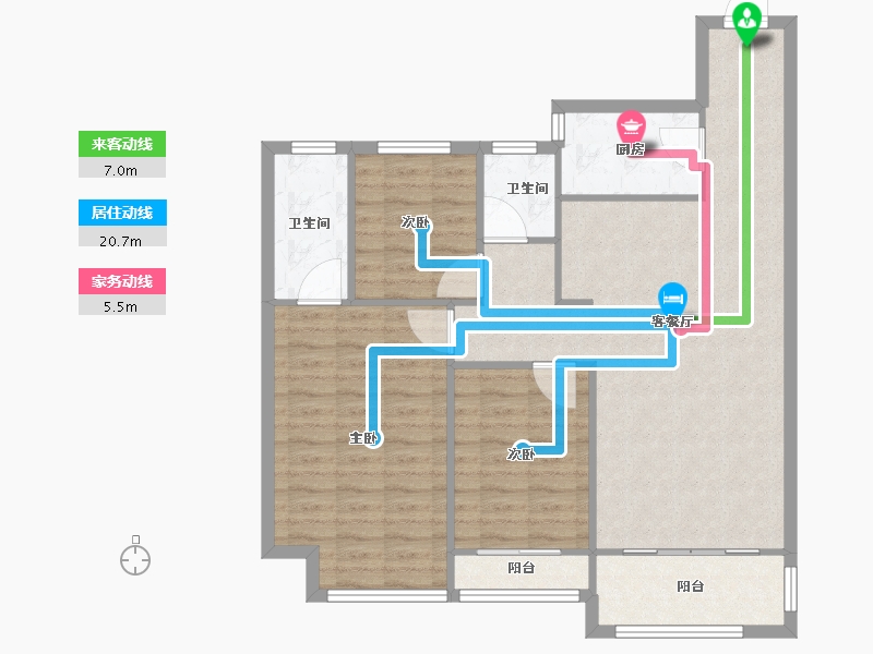 河南省-郑州市-亚星双河居-94.73-户型库-动静线