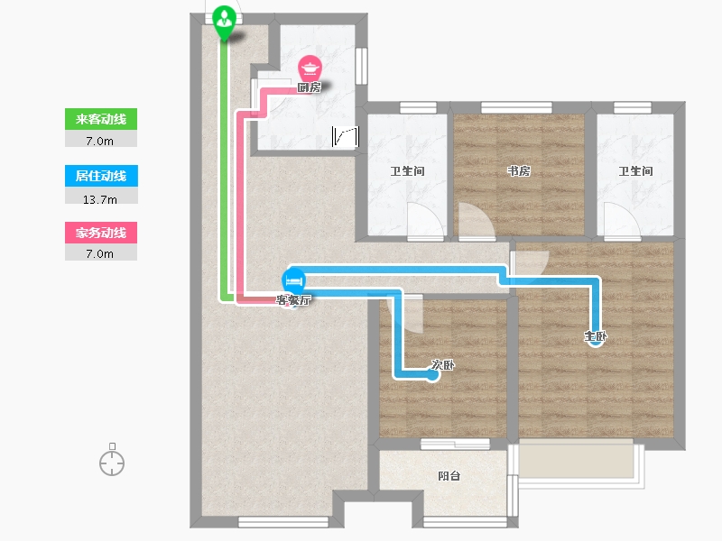 山东省-济南市-中骏·雍景府-82.00-户型库-动静线