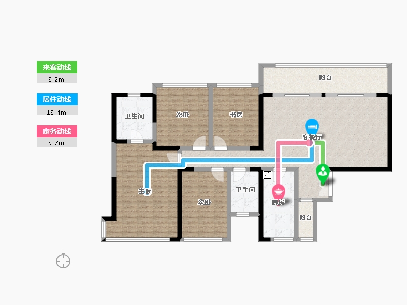 四川省-成都市-麓府-141.00-户型库-动静线