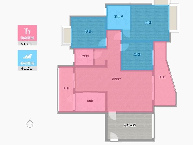 四川省-成都市-朗诗·观山樾-110.00-户型库-动静分区