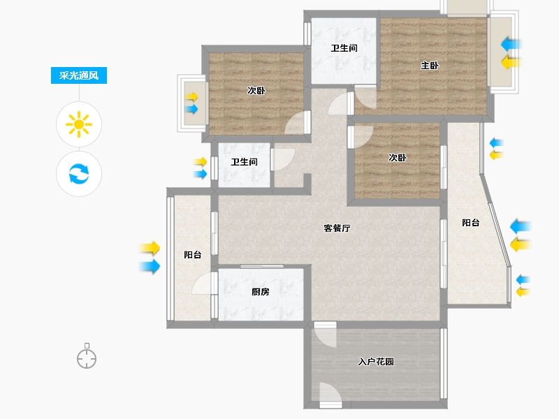 四川省-成都市-朗诗·观山樾-110.00-户型库-采光通风